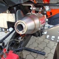 Pot echappement compatible avec Adly 500 Hurricane S 2005-2021, Deeptone Atv, Homologué et légal, système d'échappement complet, avec db killer amovible 