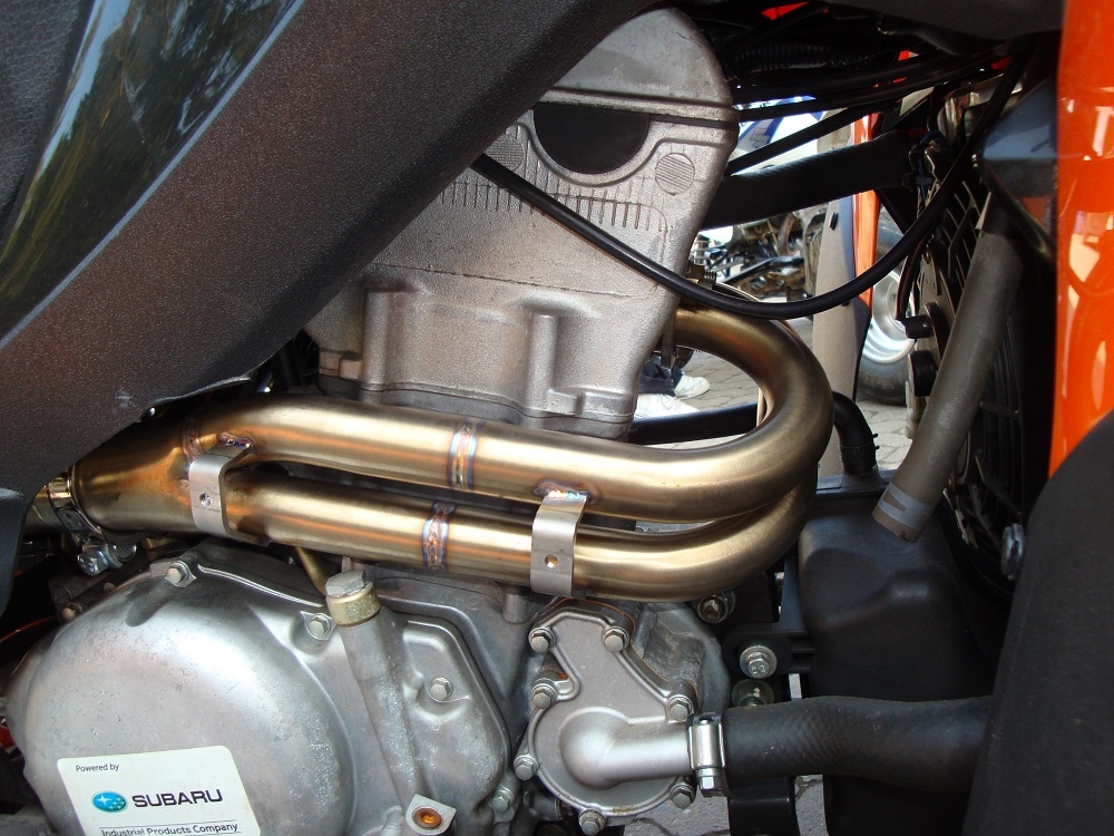 Pot echappement compatible avec Adly 500 Hurricane S 2005-2021, Deeptone Atv, Homologué et légal, système d'échappement complet, avec db killer amovible 