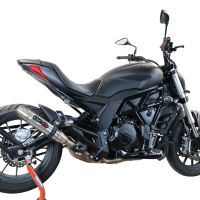 Pot echappement compatible avec Benelli 502 C 2021-2024, Deeptone Inox, Échappement légal, homologué,silencieux avec db killer amovible et tuyau de liaison spécifique 
