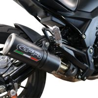 Pot echappement compatible avec Benelli 502 C 2021-2024, M3 Black Titanium, Échappement légal, homologué,silencieux avec db killer amovible et tuyau de liaison spécifique 