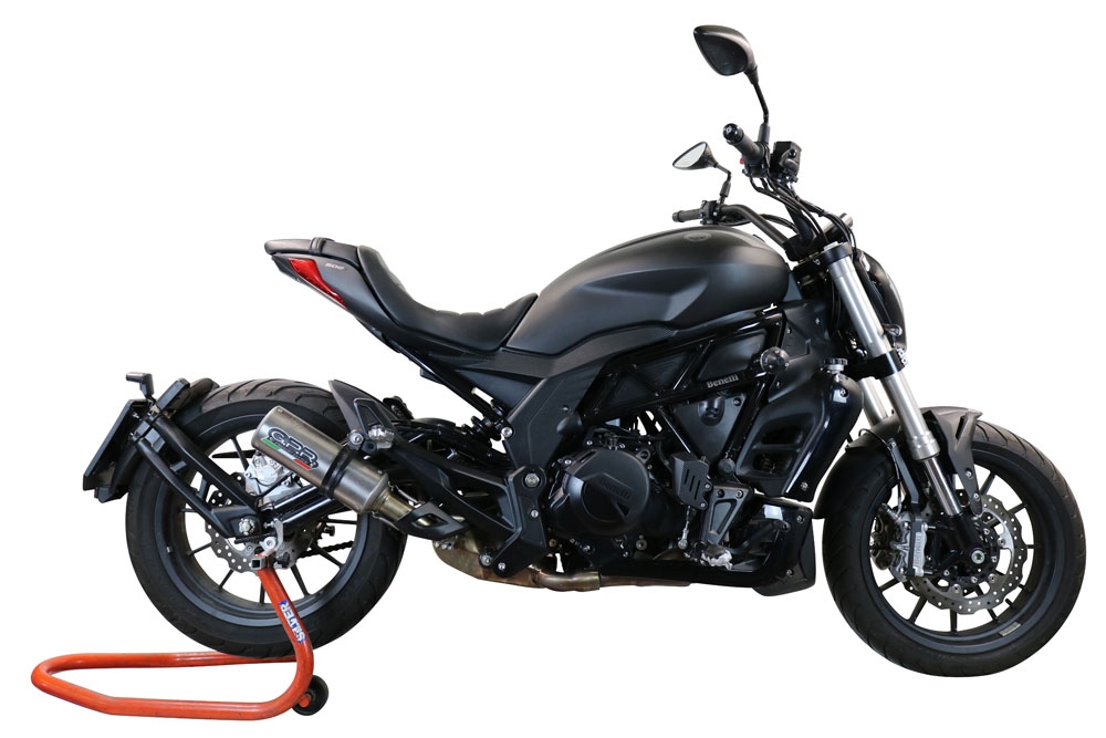Pot echappement compatible avec Benelli 502 C 2019-2020, M3 Inox , Échappement légal, homologué,silencieux avec db killer amovible et tuyau de liaison spécifique 