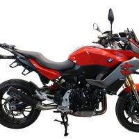 Pot echappement compatible avec Bmw F 900 XR-R 2020-2025, M3 Black Titanium, Échappement légal, homologué,silencieux avec db killer amovible et tuyau de liaison spécifique 