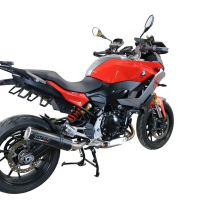 Pot echappement compatible avec Bmw F 900 XR-R 2020-2025, M3 Black Titanium, Échappement légal, homologué,silencieux avec db killer amovible et tuyau de liaison spécifique 