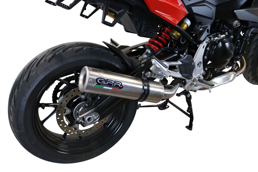 Pot echappement compatible avec Bmw F 900 XR-R 2020-2025, M3 Inox , Échappement légal, homologué,silencieux avec db killer amovible et tuyau de liaison spécifique 