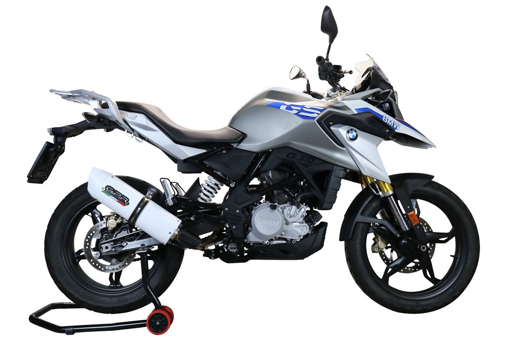 Pot echappement compatible avec Bmw G 310 Gs 2017-2021, Albus Evo4, Pot échappement complet, non légal pour les pays de l'UE, avec db killer amovible 