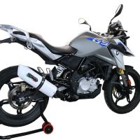 Pot echappement compatible avec Bmw G 310 Gs 2017-2021, Albus Evo4, Pot échappement complet, non légal pour les pays de l'UE, avec db killer amovible 