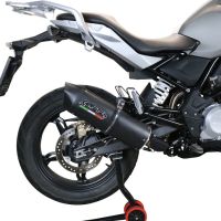 Pot echappement compatible avec Bmw G 310 Gs 2017-2021, Furore Evo4 Nero, Pot échappement complet, non légal pour les pays de l'UE, avec db killer amovible 