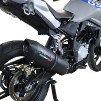 Pot echappement compatible avec Bmw G 310 Gs 2017-2021, Furore Evo4 Nero, Pot échappement complet, non légal pour les pays de l'UE, avec db killer amovible 
