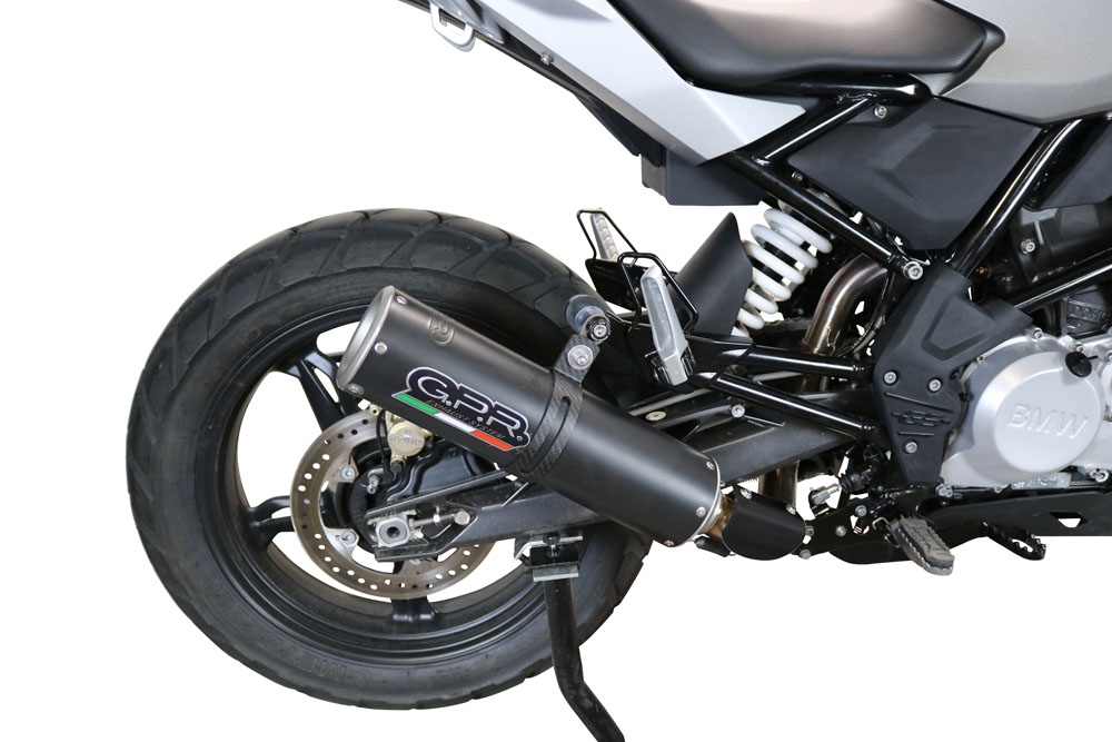 GPR exhaust compatible with  Bmw G310GS 2017-2021, M3 Black Titanium, Full system exhaust including removable db killer and catalyst, EPA-compliant 