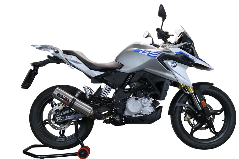 GPR exhaust compatible with  Bmw G310GS 2017-2021, M3 Titanium Natural, Full system exhaust including removable db killer and catalyst, EPA-compliant 