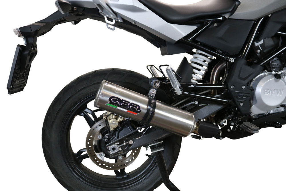 GPR exhaust compatible with  Bmw G310GS 2017-2021, M3 Titanium Natural, Full system exhaust including removable db killer and catalyst, EPA-compliant 