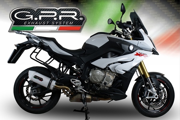 Pot echappement compatible avec Bmw S 1000 XR -M 2015-2016, Albus Ceramic, Échappement légal, homologué,silencieux avec db killer amovible et tuyau de liaison spécifique 