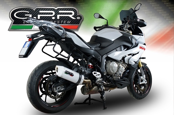 Pot echappement compatible avec Bmw S 1000 XR -M 2015-2016, Albus Ceramic, Échappement légal, homologué,silencieux avec db killer amovible et tuyau de liaison spécifique 