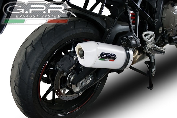 Pot echappement compatible avec Bmw S 1000 XR -M 2015-2016, Albus Ceramic, Échappement légal, homologué,silencieux avec db killer amovible et tuyau de liaison spécifique 