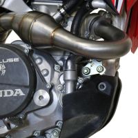 Pot echappement compatible avec Honda Crf 450 R-RX 2017-2020, Pentacross Inox, Pot echappement racing, ligne complet, double silencieux avec db killers amovibles 