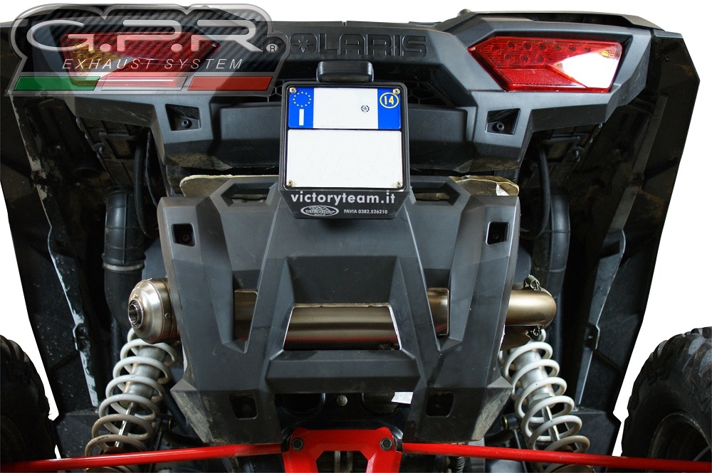 Pot echappement compatible avec Polaris Rzr XP 1000 2014-2023, Power Bomb, Échappement légal, homologué,silencieux avec db killer amovible et tuyau de liaison spécifique 