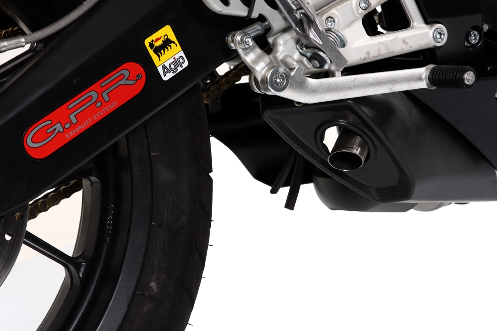 GPR exhaust compatible with  Derbi Gpr 125 2009-2010, Alluminio Ghost, Full system exhaust including removable db killer and catalyst, EPA-compliant 