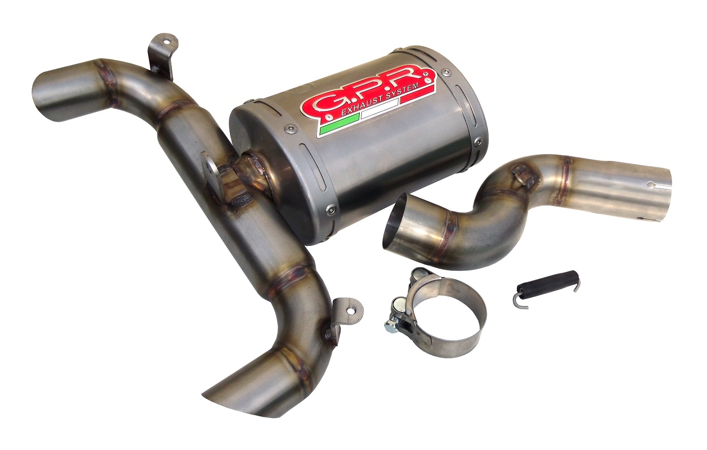 Pot echappement compatible avec Suzuki Gsr 600 2006-2011, Titanium Oval , Échappement légal, homologué,silencieux avec db killer amovible et tuyau de liaison spécifique 