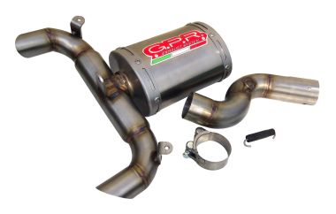 Pot echappement compatible avec Suzuki GSR 400 2006-2011, Alluminio Ghost, Échappement légal, homologué,silencieux avec db killer amovible et tuyau de liaison spécifique 