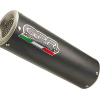 Pot echappement compatible avec Benelli Bn 125 2018-2020, M3 Black Titanium, Pot échappement complet, non légal pour les pays de l'UE, avec db killer amovible 