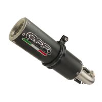 Pot echappement compatible avec Benelli Bn 125 2018-2020, M3 Black Titanium, Pot échappement complet, non légal pour les pays de l'UE, avec db killer amovible 