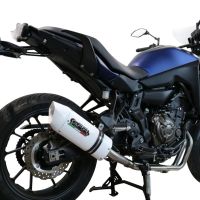 Pot echappement compatible avec Yamaha Tracer 7 GT 2020-2024, Albus Ceramic, Pot échappement complet, non légal pour les pays de l'UE, avec db killer amovible 