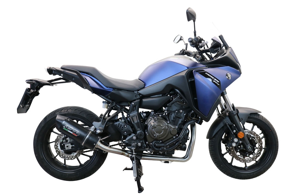 Pot echappement compatible avec Yamaha Tracer 7 2021-2024, Furore Nero, Pot échappement complet, non légal pour les pays de l'UE, avec db killer amovible 