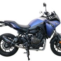 Pot echappement compatible avec Yamaha Tracer 7 2021-2024, Furore Nero, Pot échappement complet, non légal pour les pays de l'UE, avec db killer amovible 