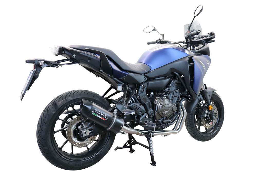 Pot echappement compatible avec Yamaha Tracer 7 2021-2024, Furore Nero, Pot échappement complet, non légal pour les pays de l'UE, avec db killer amovible 