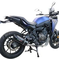 Pot echappement compatible avec Yamaha Tracer 7 2021-2024, Furore Nero, Pot échappement complet, non légal pour les pays de l'UE, avec db killer amovible 