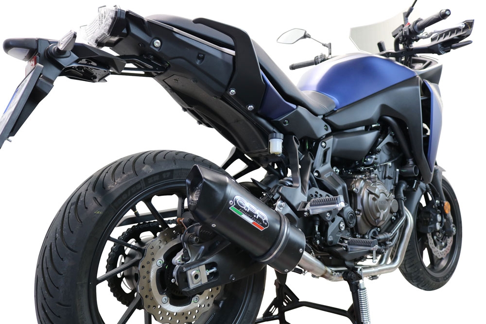 Pot echappement compatible avec Yamaha Mt-07 2014-2016, Furore Nero, Homologué et légal, système d'échappement complet, avec db killer amovible 
