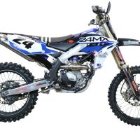 Pot echappement compatible avec Yamaha YZ 250 FX 2020-2025, Pentacross Inox, Pot d'échappement complet racing, compris de collecteur et db killer amovible, sans homologation 