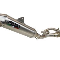 Pot echappement compatible avec Gas Gas EC 450F 2021-2023, Pentacross Inox, Pot d'échappement complet racing, compris de collecteur et db killer amovible, sans homologation 