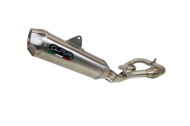 Pot echappement compatible avec Kawasaki Kx 450 F 2012-2015, Pentacross Inox, Pot d'échappement complet racing, compris de collecteur et db killer amovible, sans homologation 