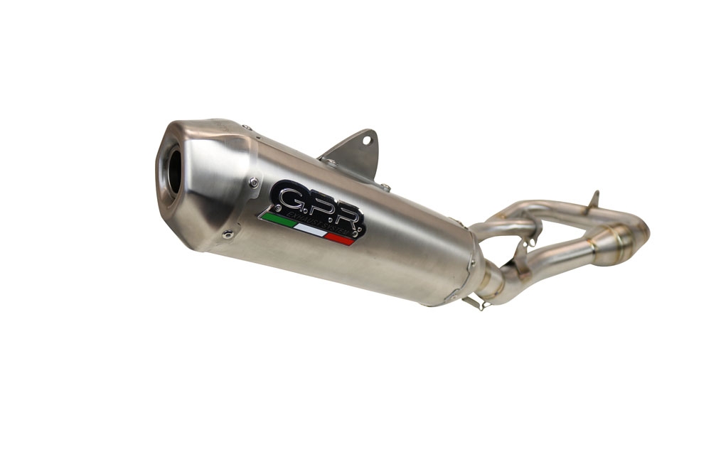 Pot echappement compatible avec Yamaha WR 450 F 2012-2015, Pentacross Inox, Pot échappement racing, silencieux avec raccord spécifique et db killer amovible 