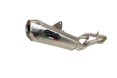 Pot echappement compatible avec Yamaha WR 450 F 2012-2015, Pentacross Inox, Pot échappement racing, silencieux avec raccord spécifique et db killer amovible 