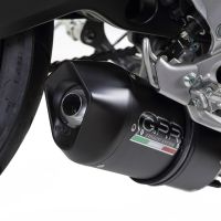 Pot echappement compatible avec Yamaha Mt-09 2017-2020, Furore Evo4 Nero, Pot échappement complet, non légal pour les pays de l'UE, avec db killer amovible 