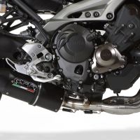 Pot echappement compatible avec Yamaha XSR900 2016-2021, Furore Evo4 Nero, Pot échappement complet, non légal pour les pays de l'UE, avec db killer amovible 