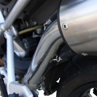 Pot echappement compatible avec Moto Guzzi Stelvio 1200 8V 2011-2017, Furore Nero, Échappement légal, homologué,silencieux avec db killer amovible et tuyau de liaison spécifique 