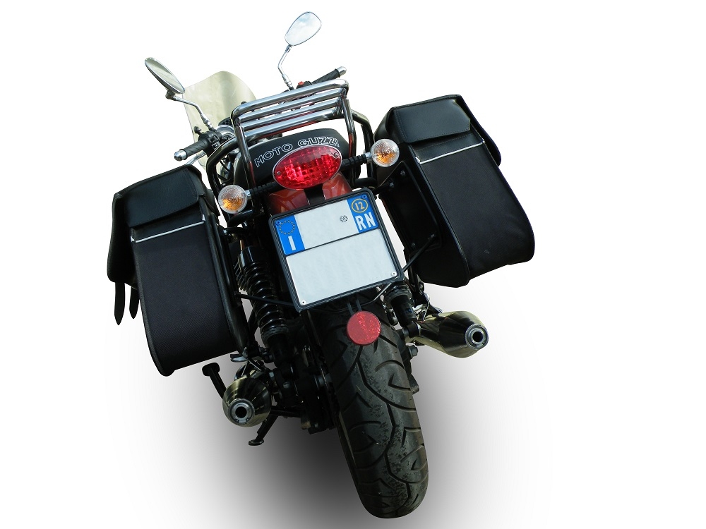 Pot echappement compatible avec Moto Guzzi V7 (I - II) - Stone - Special 2012-2016, Vintacone , Paire de pot d'échappement homologuées, livrées avec db killer amovible et raccords spécifiques 