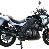 GPR exhaust compatible with  Kawasaki Versys 1000 2021-2024, New Grand Prix Evo Poppy, Slip-on exhaust including removable db killer and link pipe, EPA-compliant 
