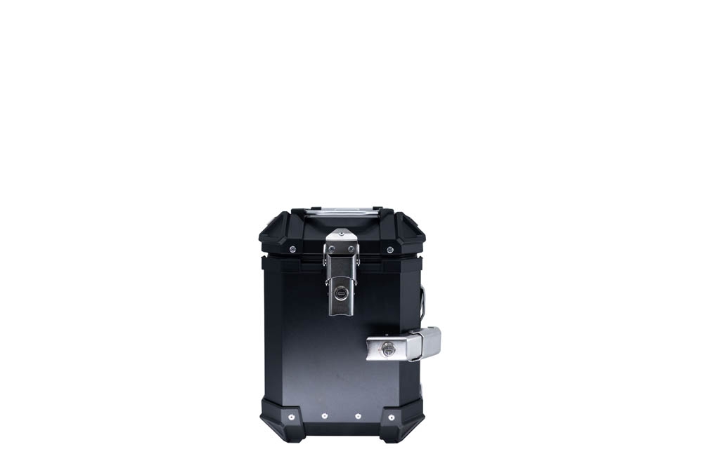 GPR TECH compatible with  Benelli Trk 502 X 2021/2024 e5 GPR TECH Pair of side cases aluminum made, black color with specific pannier holder Capacity 38 LT. + 38 LT.