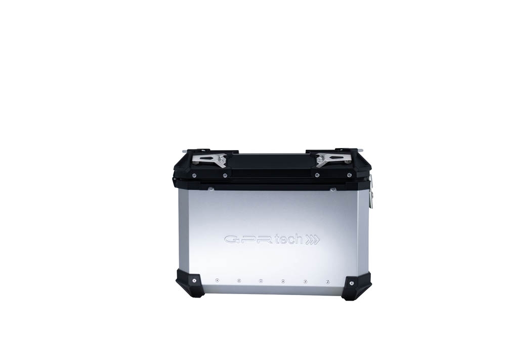 GPR TECH compatible with  Benelli Trk 502 2017/2020 e4 GPR TECH Pair of side cases aluminum made, silver color with specific pannier holder Capacity 38 LT. + 38 LT.