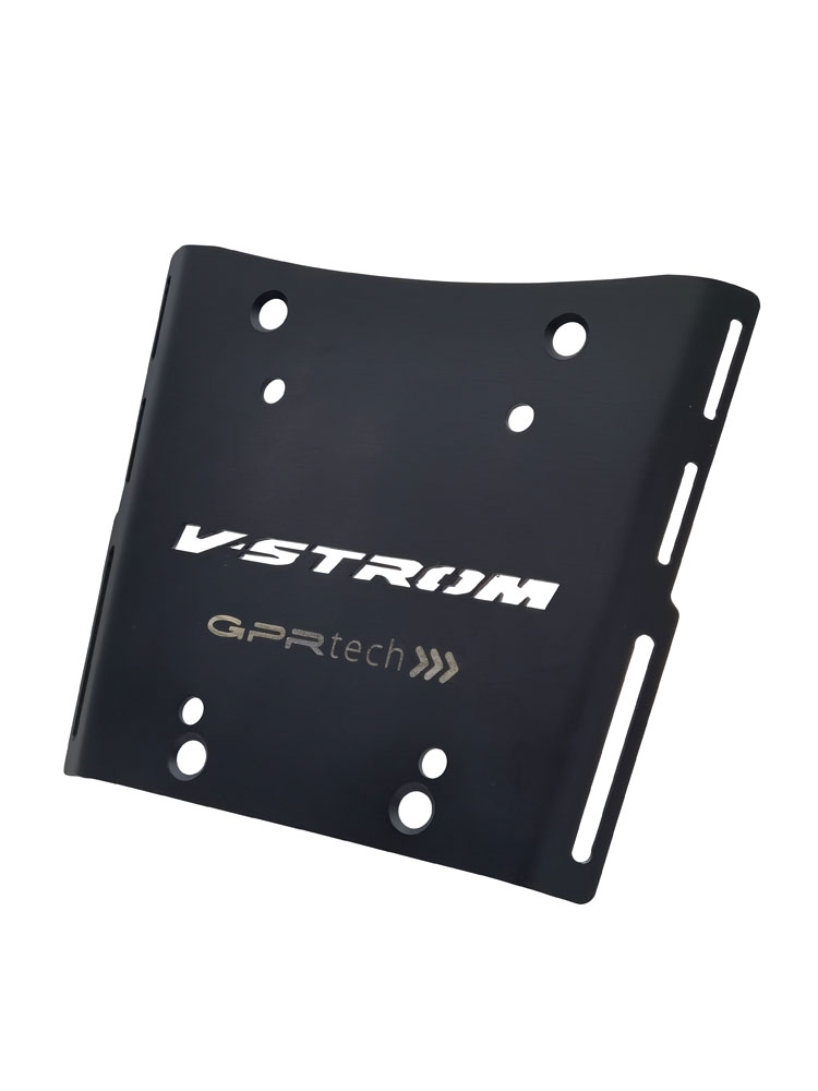 GPR TECH compatible with  Suzuki V-Strom Dl 650 2012/2016 e3 GPR TECH Specific fitting plate Top Case ALPITECH 35 LT compatible with original luggage rack,stainless steel made with 4 anchor points