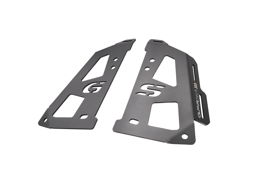 GPR TECH compatible with  Bmw R 1250 Gs 2021/2024 e5 GPR TECH Specific fitting plate Top Case ALPITECH 55 LT compatible with original luggage rack,stainless steel made with 4 anchor points