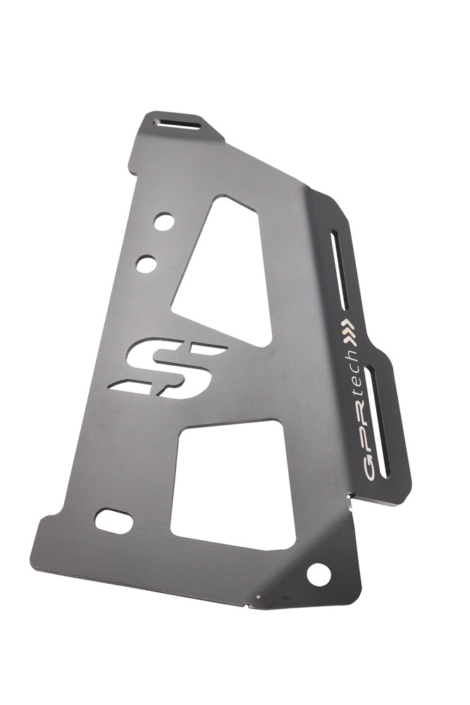 GPR TECH compatible with  Bmw R 1250 Gs 2021/2024 e5 GPR TECH Specific fitting plate Top Case ALPITECH 55 LT compatible with original luggage rack,stainless steel made with 4 anchor points