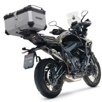 Pot echappement compatible avec Zontes 350 T2 ADV 2022-2024, Powercone Evo, Échappement légal, homologué,silencieux avec db killer amovible et tuyau de liaison spécifique 