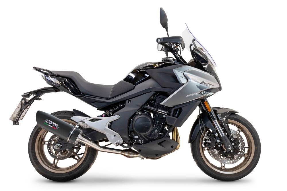 Pot echappement compatible avec Cf Moto 700 Mt 2023-2024, Furore Nero, Pot Echappement homologué pour les marchés non européens 