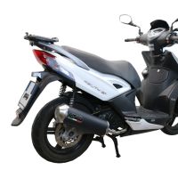 Pot echappement compatible avec Kymco Agility 200 - I.E. R16 - Plus 2010-2014, Evo4 Road, Homologué et légal, système d'échappement complet, avec db killer amovible 