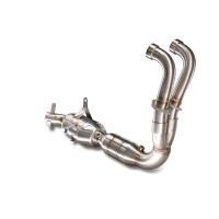 Pot echappement compatible avec Aprilia RS 457 2024-2025, Ghost Inox, Pot échappement complet, non légal pour les pays de l'UE, avec db killer amovible 